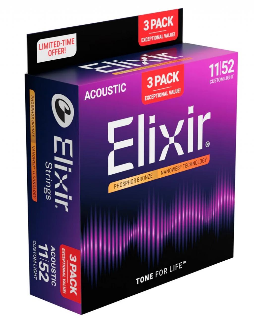 Elixir Pack Viol. 0.11 Nanoweb Phosp.b (16568) NEW
