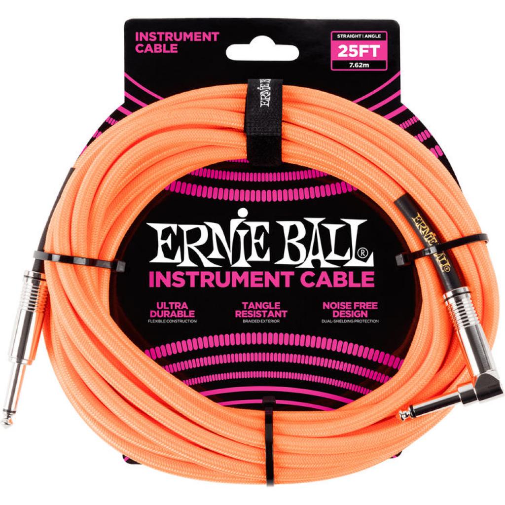 Ernie Ball Cabo P06067 7,5MT Neon Orange