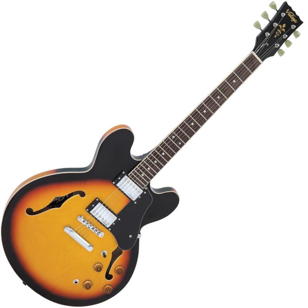 Vintage Guitar Semi Acustic Vsa500mp SB