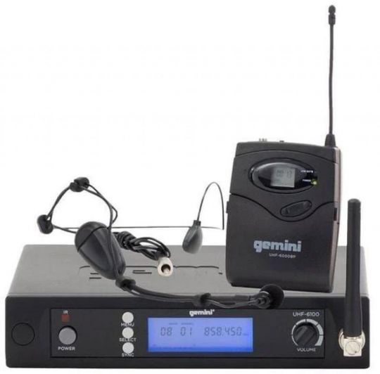 GEMINI MIC UHF 6100HL CABECA