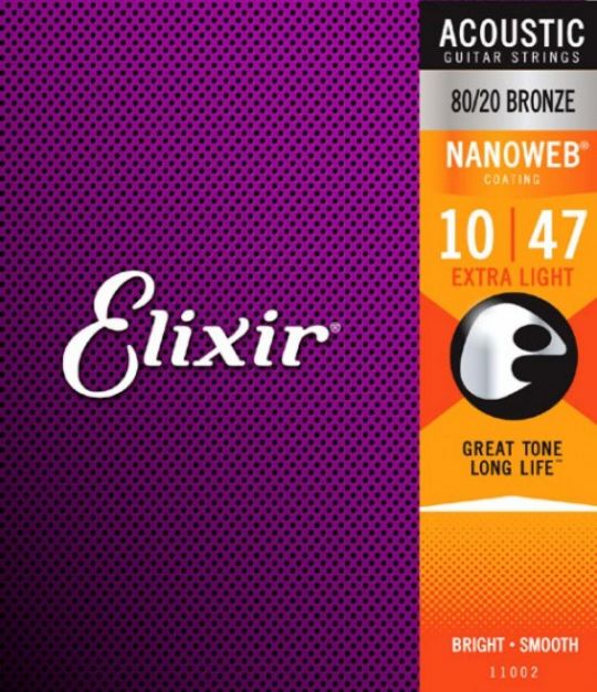 ELIXIR VIOL. BRONZE  80 /20 0.10 (11152) 12 CORDAS